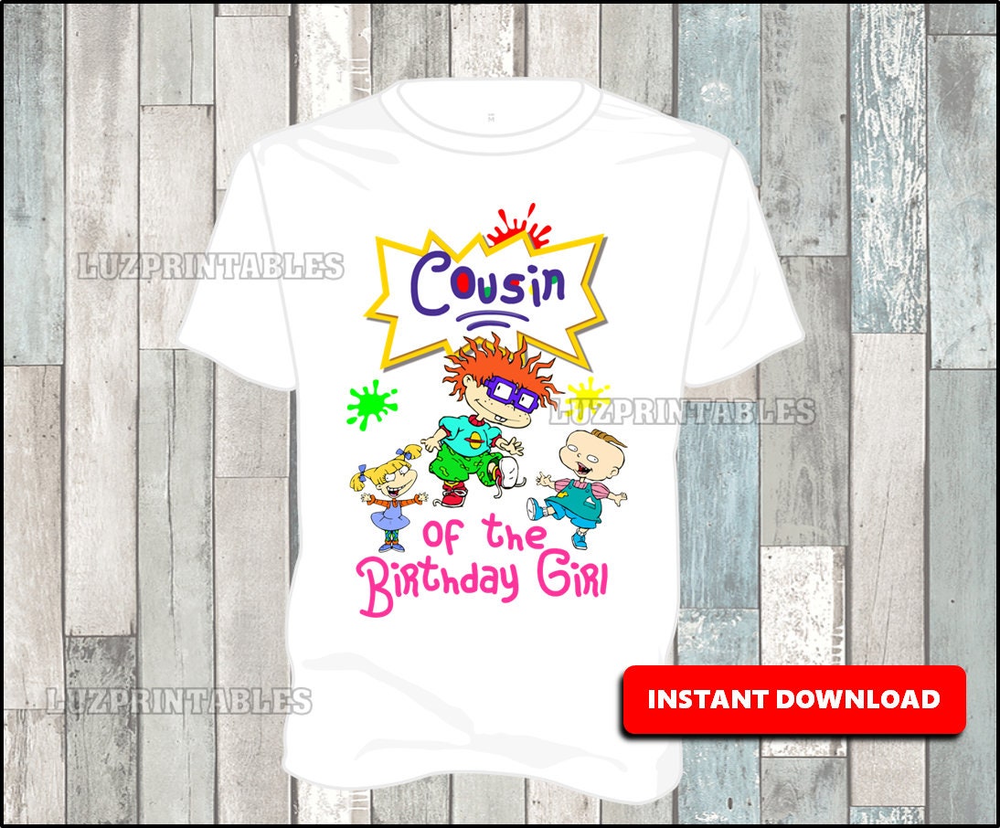 Rugrats Cousin of the Birthday Girl Iron On Rugrats Birthday | Etsy