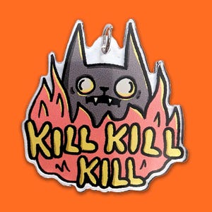 Cat Charm Acrylic Keychain