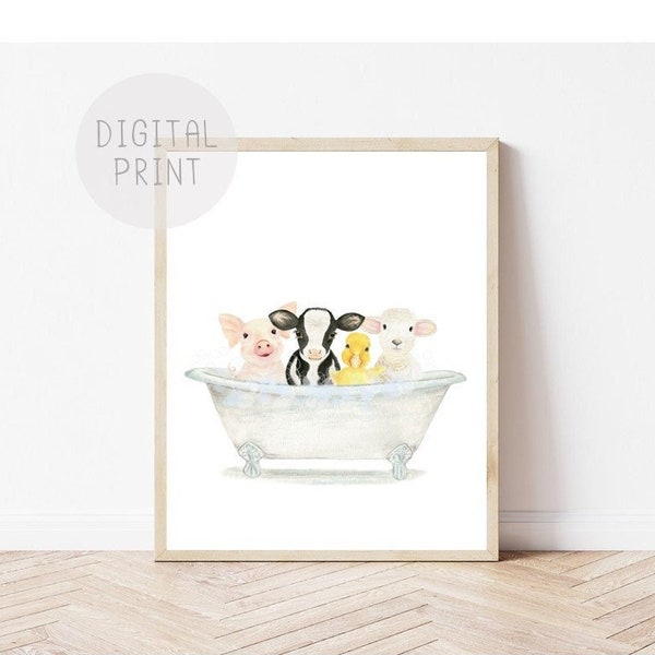 Animal in Bathtub Etsy