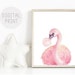 Baby Flamingo Nursery Print PRINTABLE Pink Bubble Nursery Art Flamingo ...