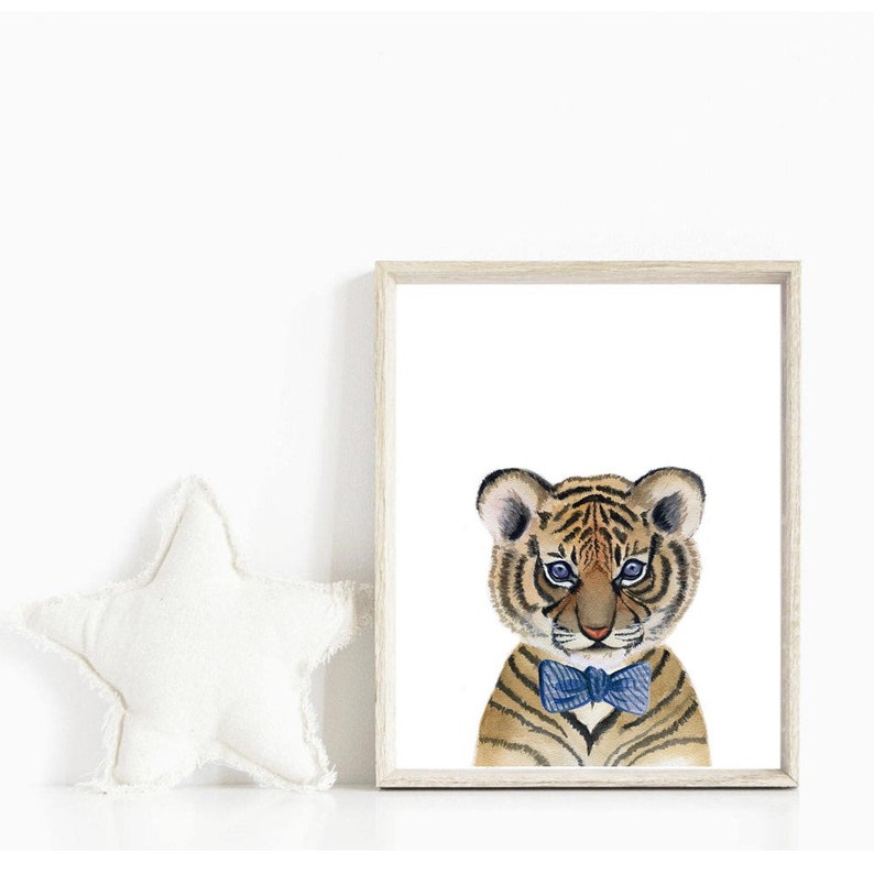Set of 6 Safari Nursery DIGITAL Print Baby Animals with ...
