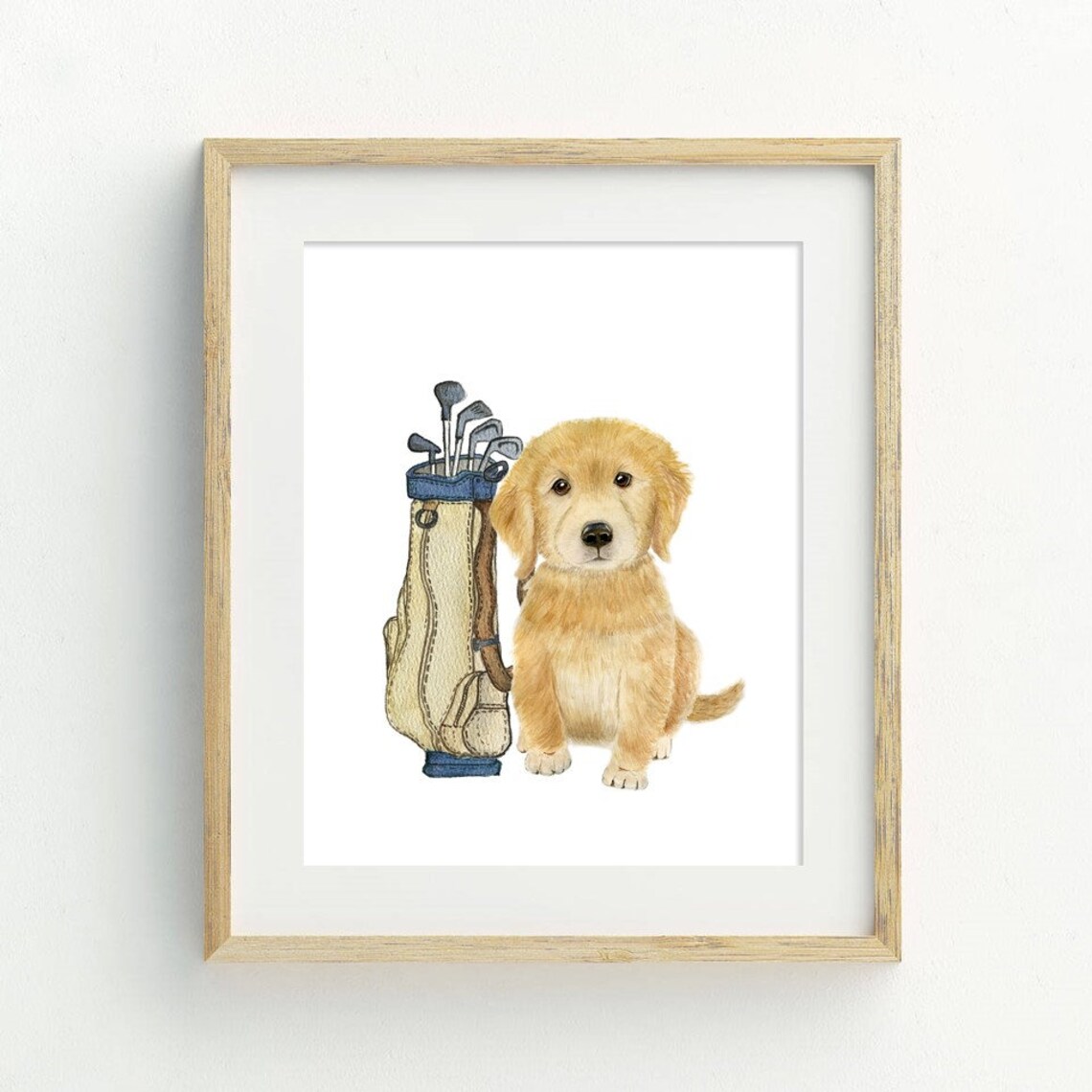 Golf Nursery Print PRINTABLE Puppy Dog Playing Golf Baby - Etsy