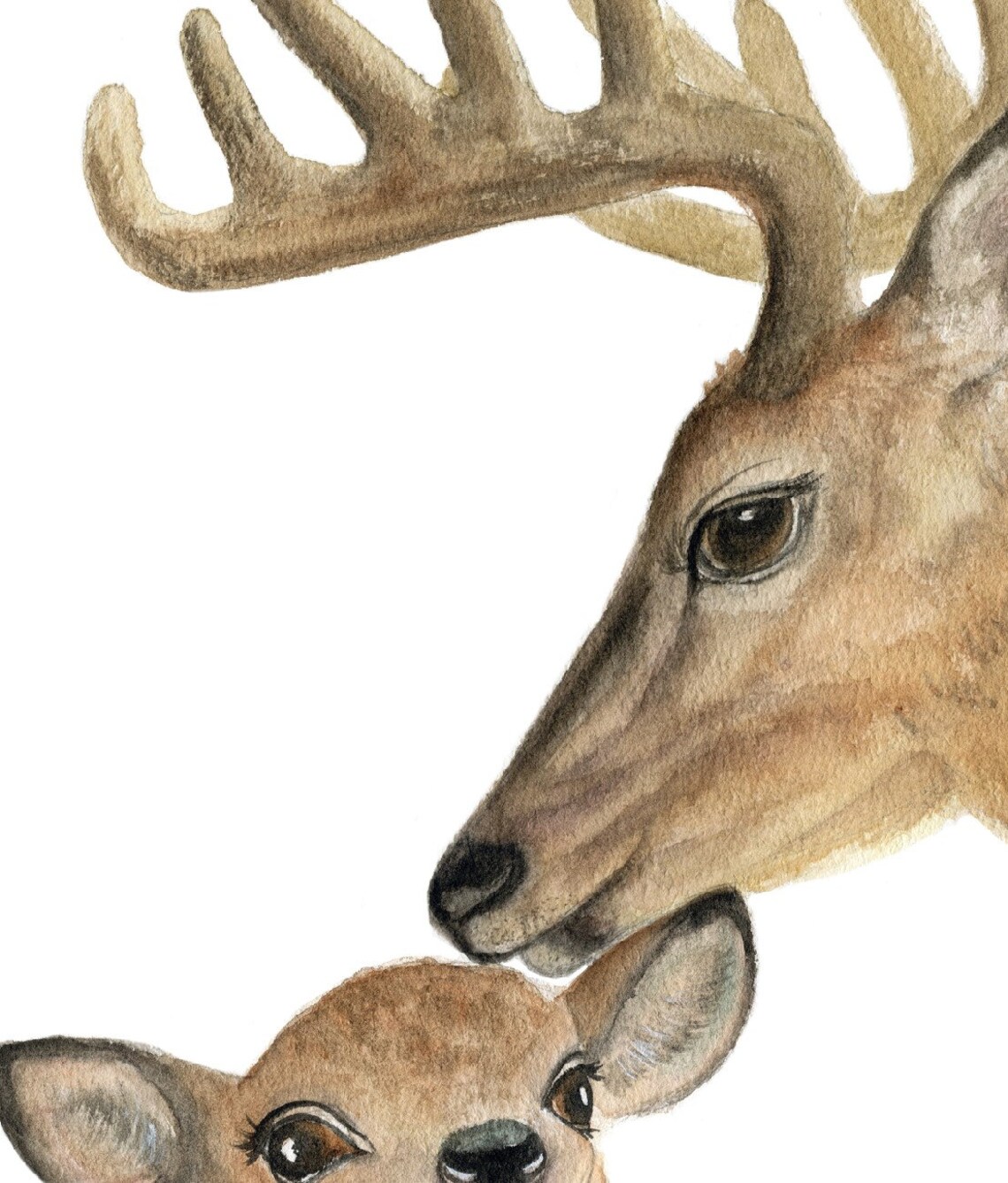 Deer Nursery Art PRINTABLE Mom and Baby Deer Father and Etsy
