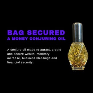 BOLSA ASEGURADA: Un aceite para conjurar dinero con citrino y oro de 24 k