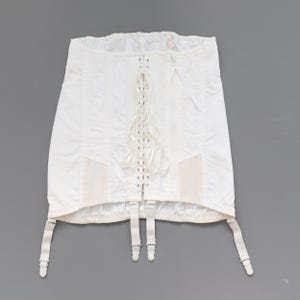 C1950s vintage Spirella corset girdle, front laced girdle 1