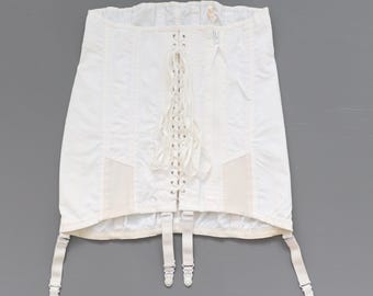 C1950s vintage Spirella corset girdle, front laced girdle 1