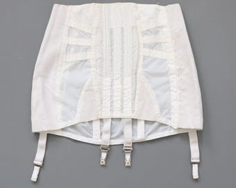 1920 年代のヴィンテージ ガードル「A.Mollin」、ピンクの伸縮性