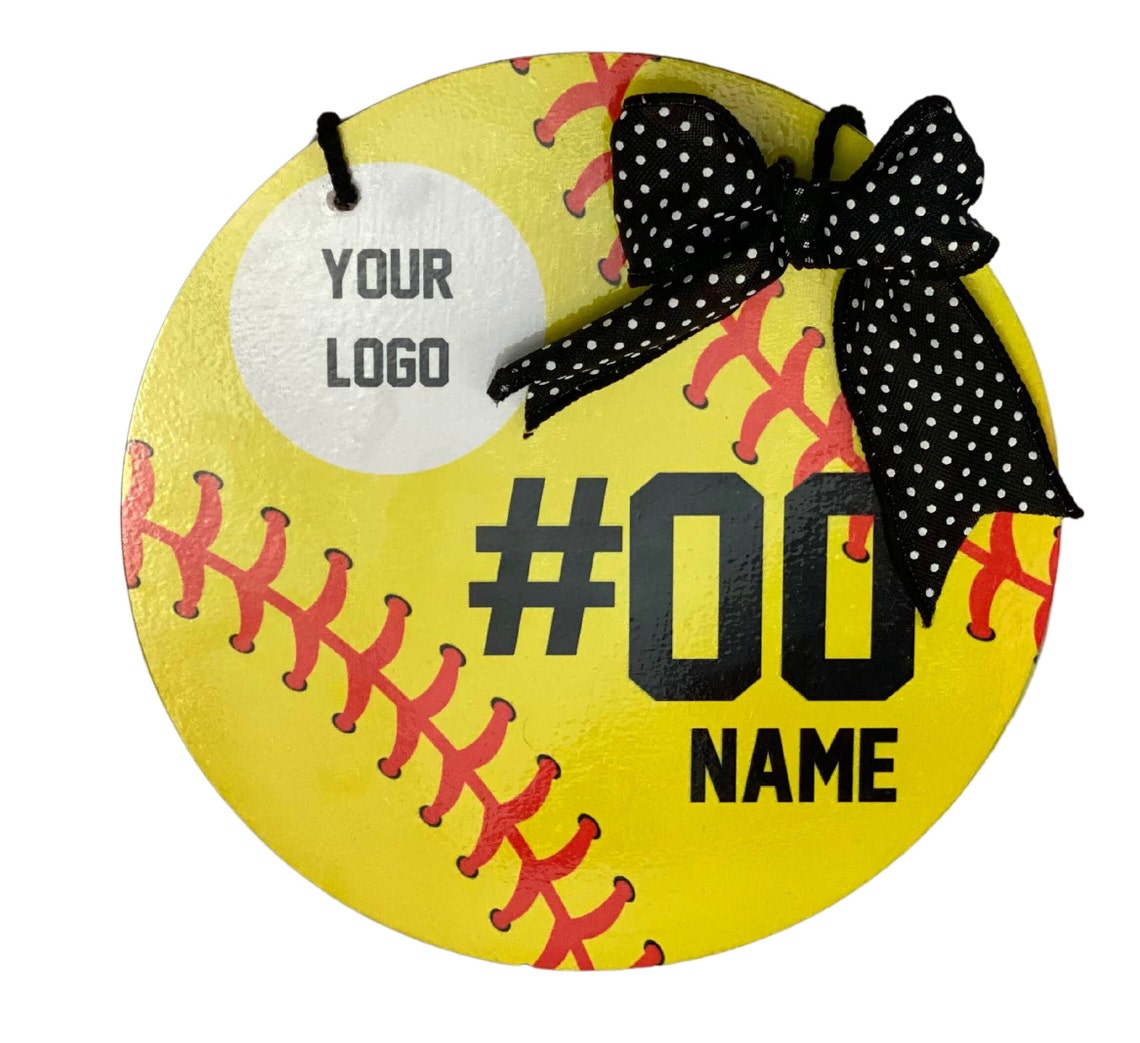 Softball Hotel Door Sign Travel Team Hotel Door Hanger Etsy