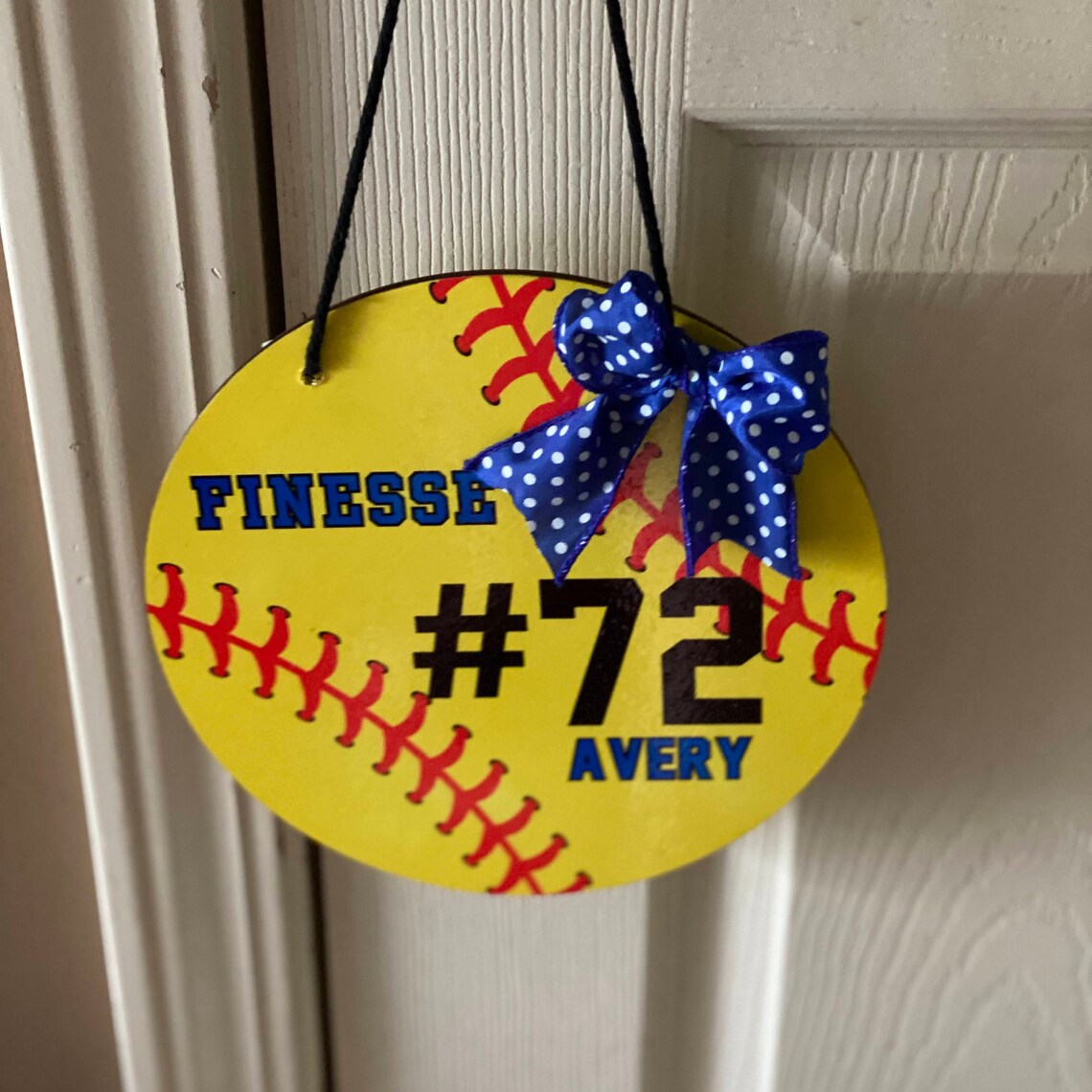 Softball Hotel Door Sign Travel Team Hotel Door Hanger Etsy