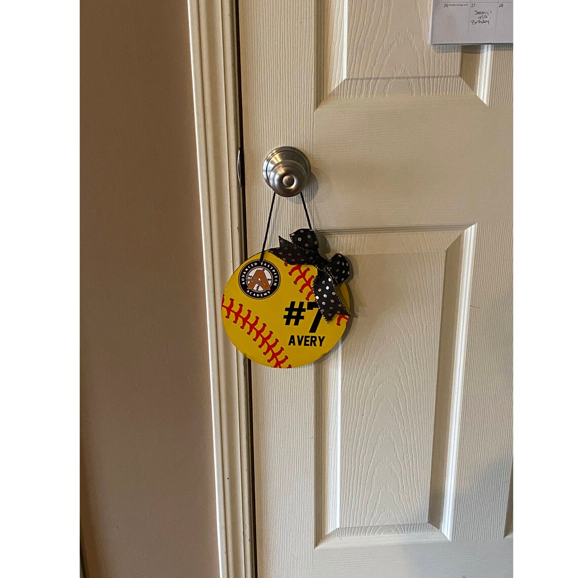 Softball Hotel Door Sign Travel Team Hotel Door Hanger Etsy