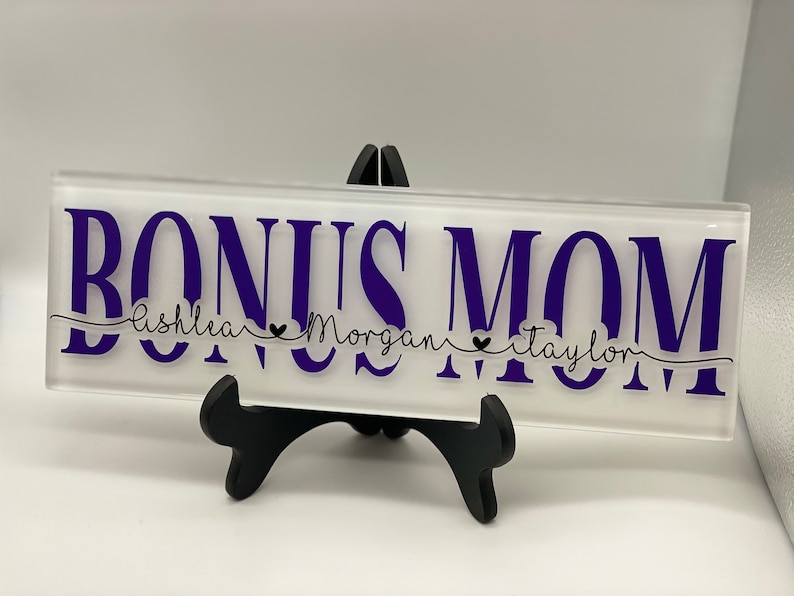 Personalized Mom Glass Tile Sign, Custom Family Keepsake - Etsy