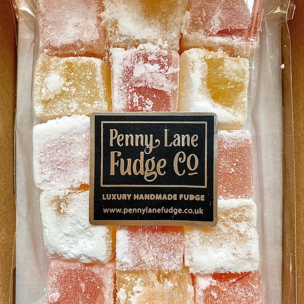 Traditional Turkish Delight in a Small Letterbox Gift Box (Vegan / Dairy Free & Gluten Free)