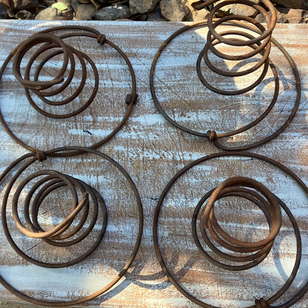 AZ Desert Rusted Found Objects Rusty Upholstery Springs Lot of 4