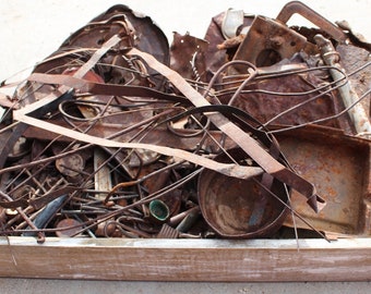 AZ Desert Rusted Found Objects Assortment of Rusty Metal Pieces #41