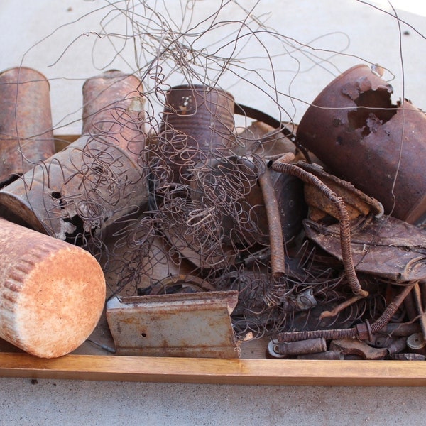 AZ Desert Rusted Found Objects Assortment of Rusty Metal Pieces #39