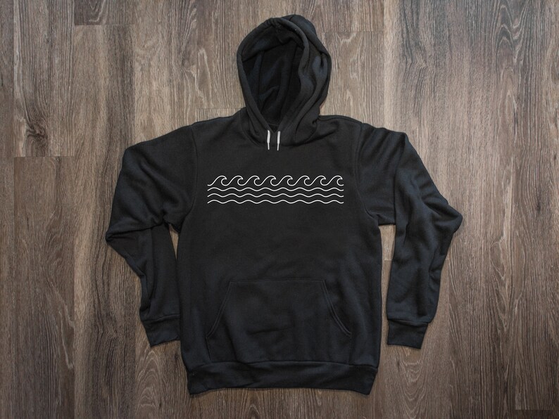 Wave Catcher Hoodie Surf Hoodie Ocean Hoodie Minimalist Etsy