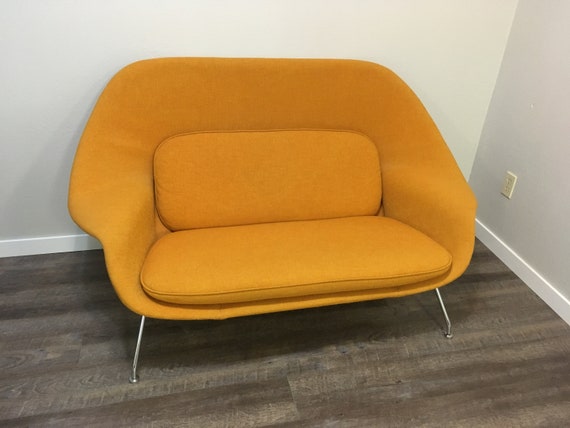 Knoll Vintage Mid Century Modern Love Seat Sofa Couch Etsy