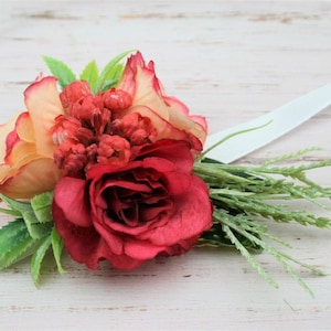 Rose corsage prom flower wrist corsage rustic corsage pink corsage bridal wrist corsage boho corsage fall corsage girl corsage bridesmaid
