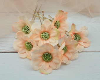 Anemone hair pins Greenery hair piece Leaf headpiece Boho headpiece Floral hair clip Wedding bobby pins Flower hair pins Bridal hair pins