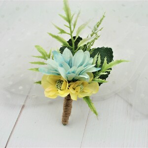 Wedding boutonniere for men Prom flower boutonniere Daisy boutonniere Navy boutonniere Greenery boutonniere Buttonhole flower boutineer