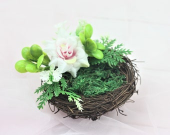 Rustic Wedding Ring Nest: Willow Branch Ring Bearer Pillow