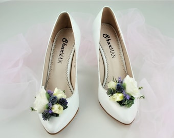 Handmade Floral Wedding Shoe Clips: Bridal Shoe Decoration