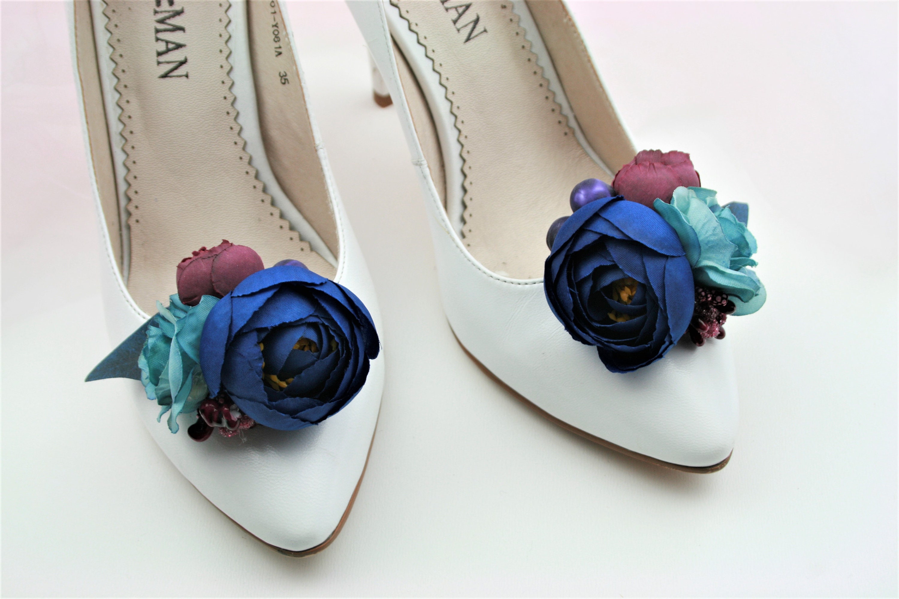 Navy shoe clips Wedding shoe clips Bridal shoe clips women Etsy