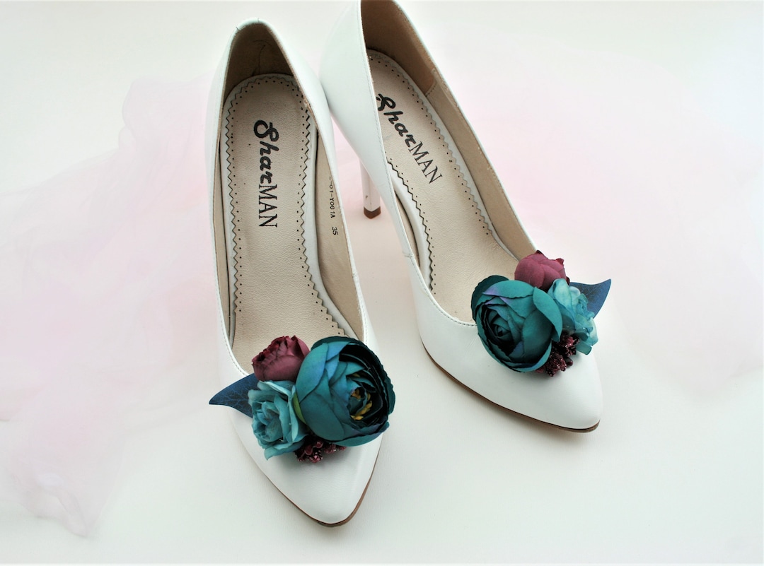 Emerald Shoe Clips Bridal Shoe Clips Women Floral Shoe Clips Wedding