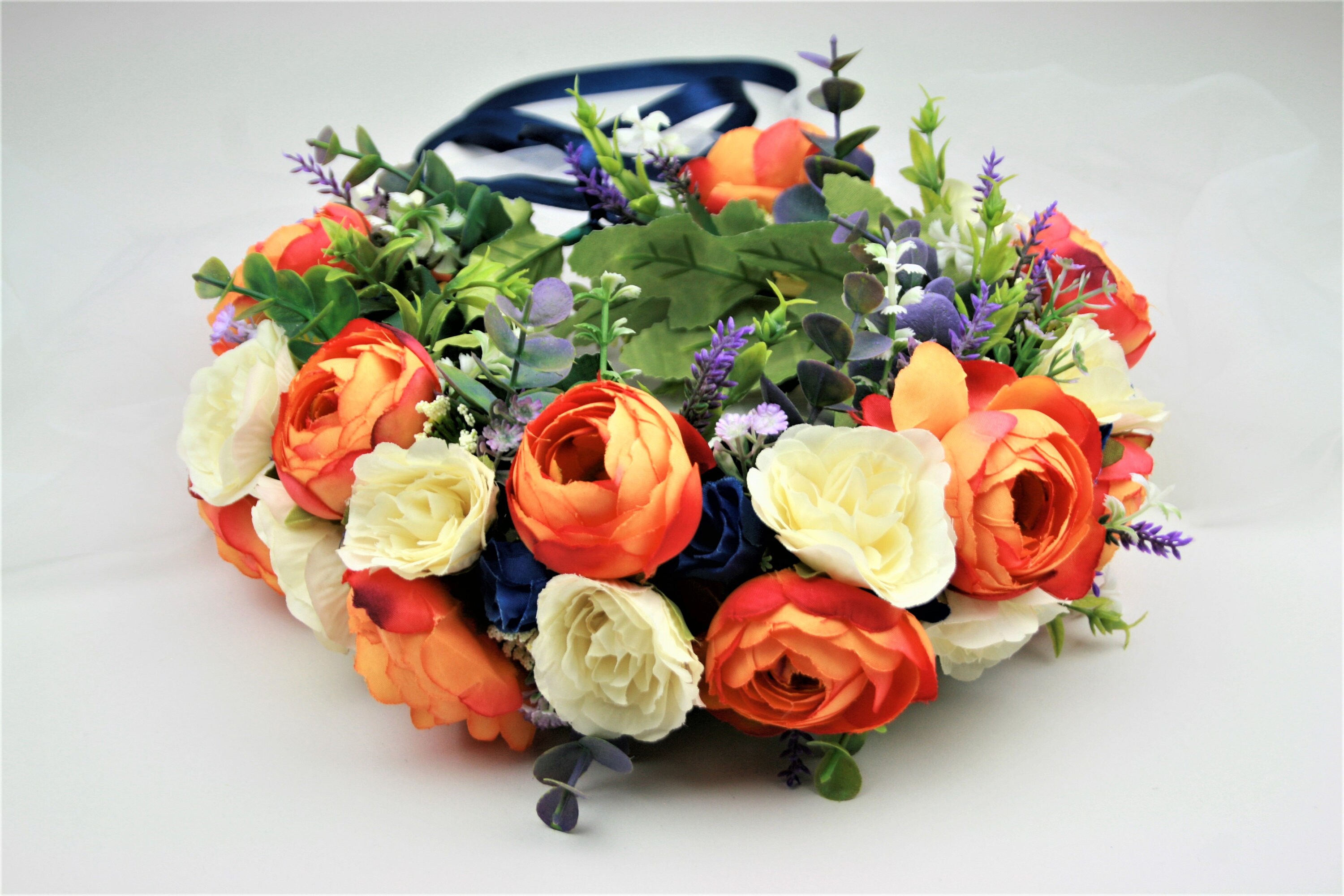 Flower girl crown Orange flower crown adult Bridal flower Etsy