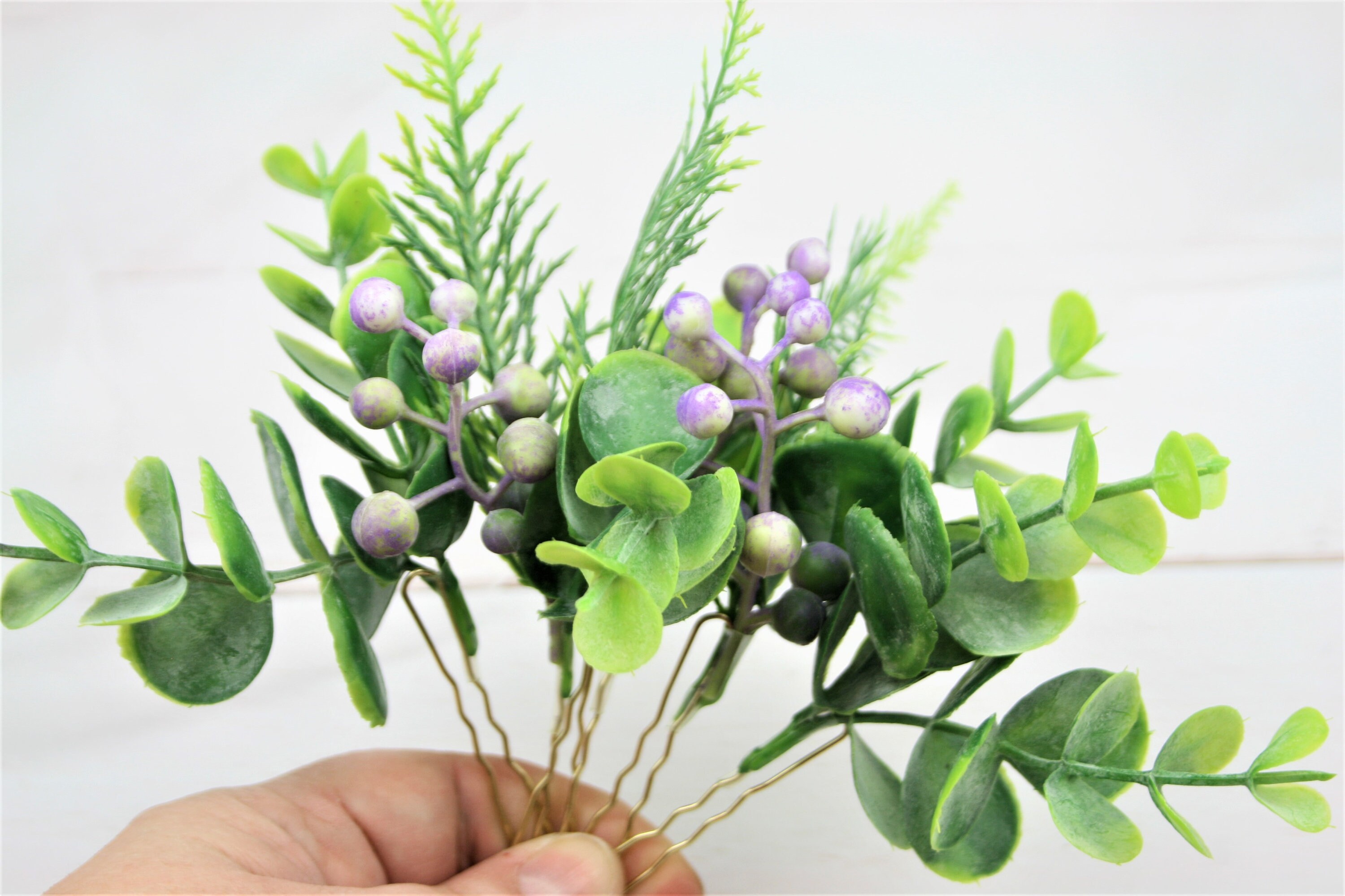 Floral Hair Pins Flower Bobby Pins Greenery Hair Pins Greenery Etsy UK