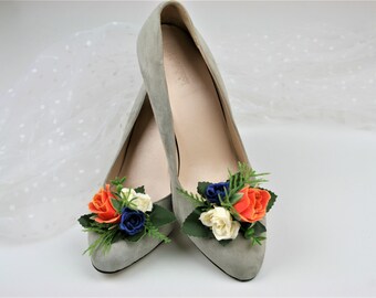 Handgemaakte bloemenclips voor trouwschoenen: decoratie bruidsschoen