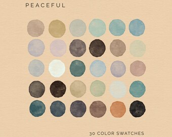 Peaceful Procreate Color Palette: 30 Calming Colors for Digital Art and Design