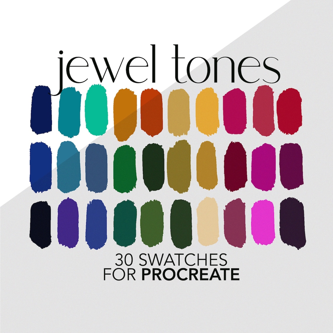 Procreate Palette Jewel Tones Color Scheme for Procreate Etsy