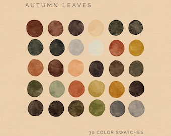 Autumn Color Palette for Adobe Illustrator, Photoshop, InDesign, and Procreate