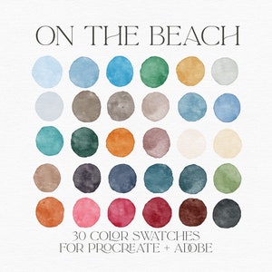 Tropical Color Palette for Procreate, Summer Color Palette, Tropical Color Scheme, Summer Swatches for Adobe Illustrator, Beach Branding
