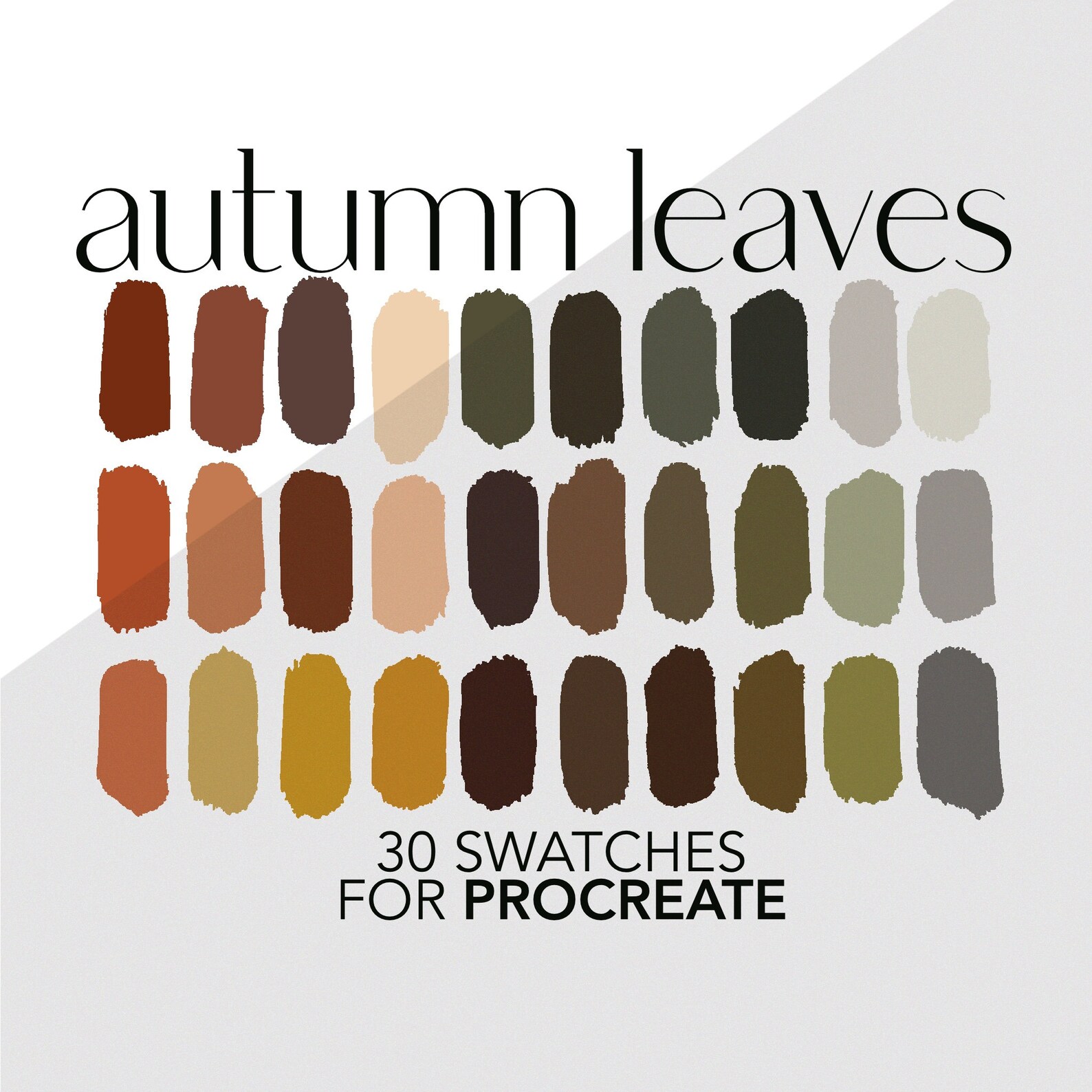 120 Fall Colors for Procreate Autumn Color Palette Bundle Procreate