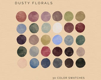 Dusty Florals Color Palette for Procreate and Adobe