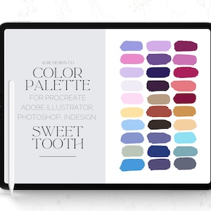 Color Palette for Procreate - Color Swatches for Adobe - Pastel Procreate Palette - Candy Colored Swatches - Digital Art and Illustration
