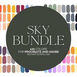 Sky Color Palette Bundle: 120 Colors for Procreate & Adobe (Digital Download)
