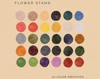 Spring Floral Color Palette: Procreate & Adobe Swatches