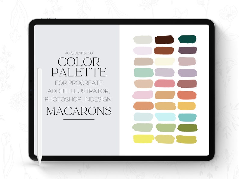 Macarons Color Palette for Procreate 30 Color Swatches - Etsy