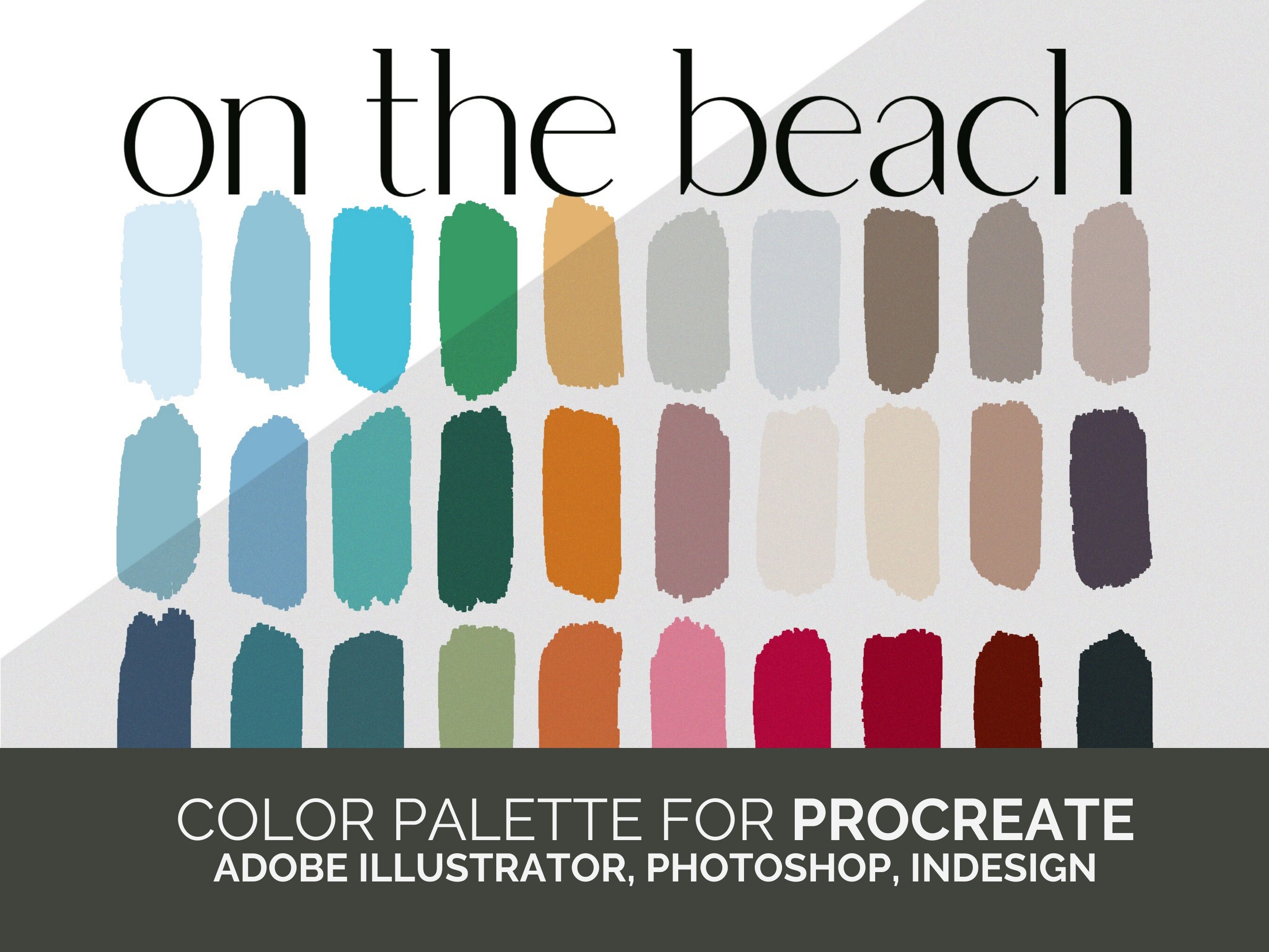 Procreate Color Palette - on the Beach - Tropical Color Scheme - Summer ...