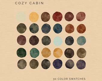 Cozy Cabin Procreate Color Palette: Winter Hues