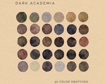 Dark Academia Color Palette: 30 Bookish Colors (Procreate, Adobe)