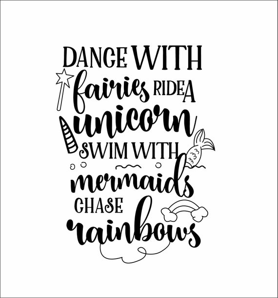 BOTTLE//VASE VINYL TRANSFER DECAL DANCE WITH FAIRIES,UNICORNS,MERMAIDS .....