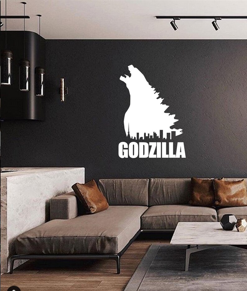 GODZILLA Wall Graphic Vinyl Decal Sticker Lounge Games Room Etsy