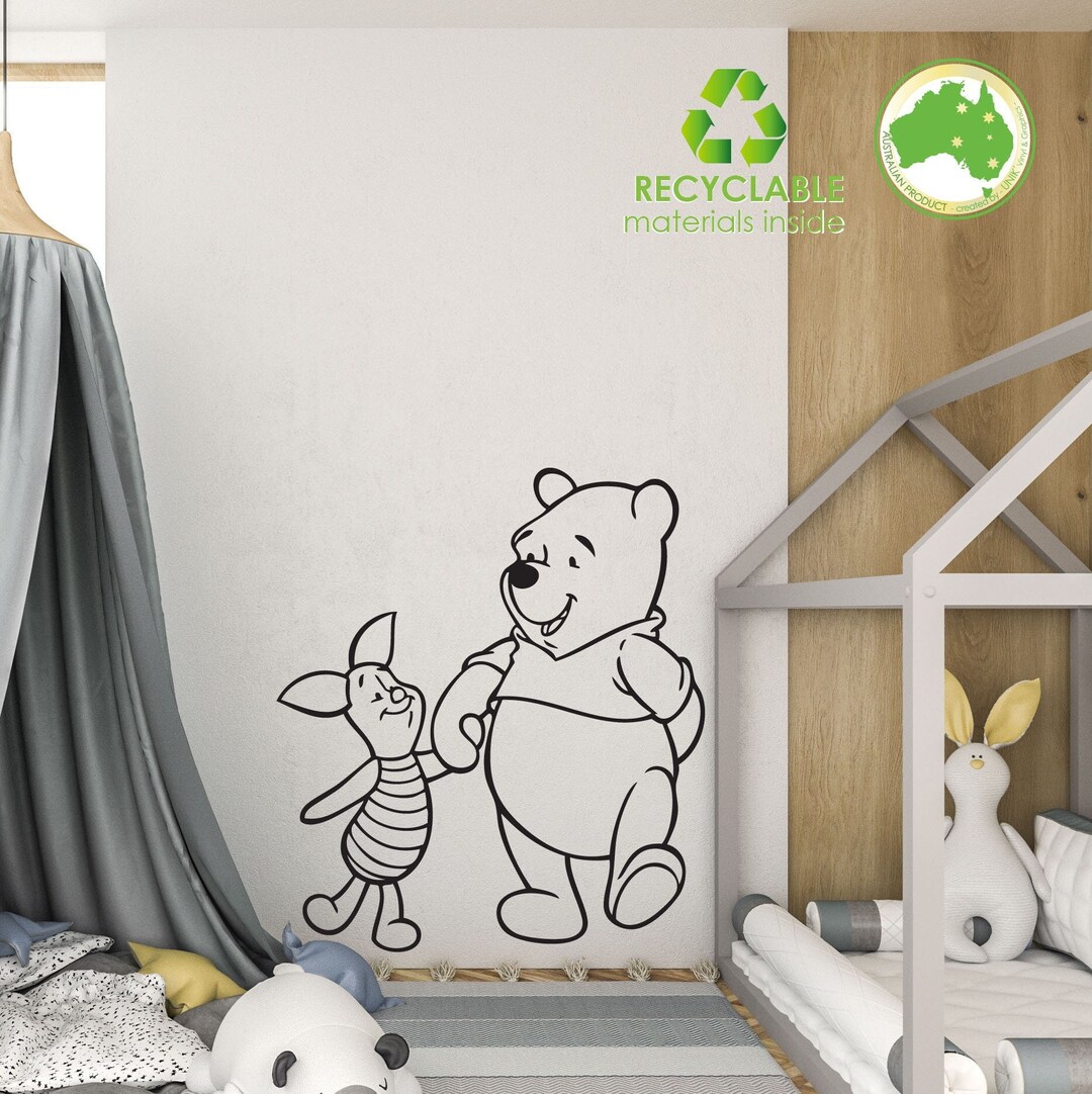 POOH Bear Wall Graphicnurseryvinyl Decal/stickerday Caresplay Room