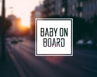 Baby On Board Sticker For Cars, Funny Carlos Babies Style Decal From The Hangover, Black And White Vinyl Decals, Self Adhesive Baby In Car Bumper Stickers - Foto 5