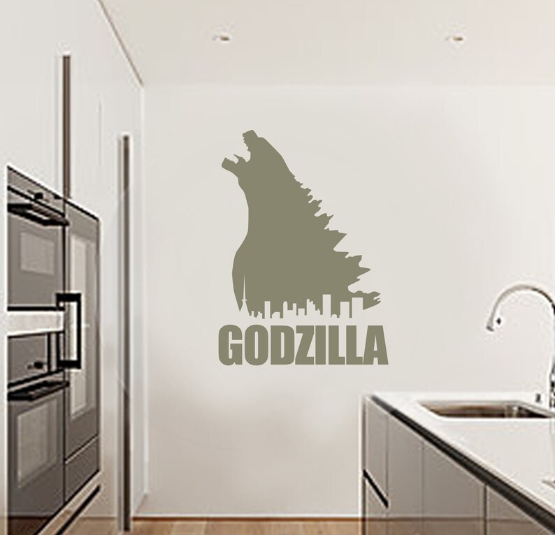 GODZILLA Wall Graphic Vinyl Decal Sticker Lounge Games Room Etsy