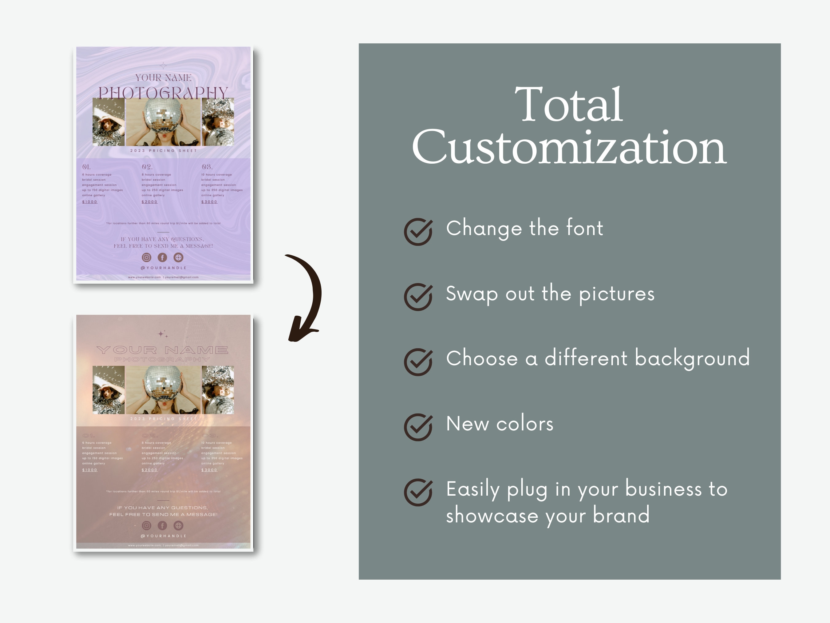 Pricing Sheet Template | Pricing List Template | Pricing List | Pricing ...